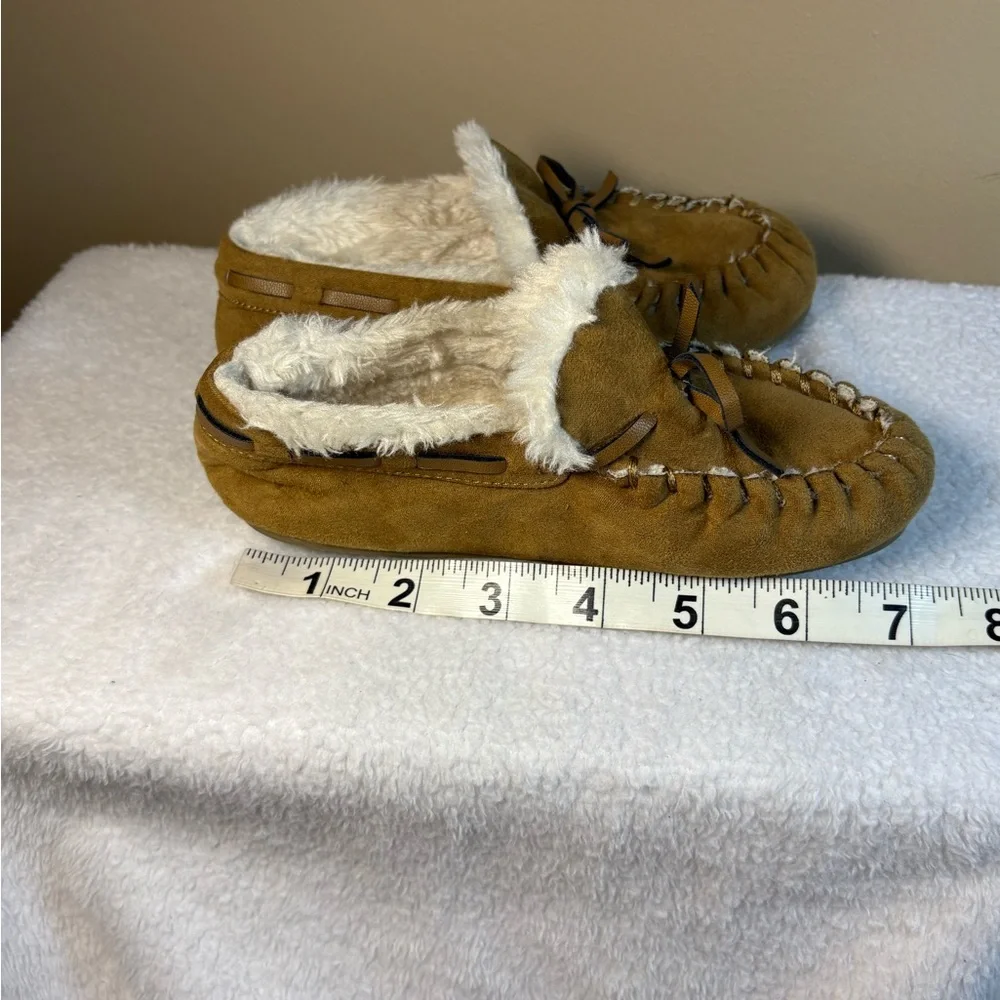 Slippers Moccasin kids 1901 Cozy Tan Sz 12M